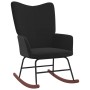 Silla mecedora con reposapiés terciopelo y PVC negro de , Mecedoras - Ref: Foro24-327892, Precio: 139,80 €, Descuento: %