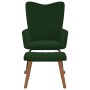 Silla mecedora con reposapiés terciopelo verde oscuro de , Mecedoras - Ref: Foro24-327756, Precio: 146,82 €, Descuento: %