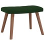 Silla mecedora con reposapiés terciopelo verde oscuro de , Mecedoras - Ref: Foro24-327756, Precio: 146,82 €, Descuento: %