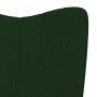 Silla mecedora con reposapiés terciopelo verde oscuro de , Mecedoras - Ref: Foro24-327756, Precio: 146,82 €, Descuento: %