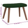 Silla mecedora con reposapiés terciopelo verde oscuro de , Mecedoras - Ref: Foro24-327756, Precio: 146,82 €, Descuento: %