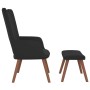 Relaxation armchair with black velvet stool by , Armchairs - Ref: Foro24-327672, Price: 127,61 €, Discount: %