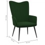 Silla de relajación de terciopelo verde oscuro de , Sillones - Ref: Foro24-327679, Precio: 95,21 €, Descuento: %