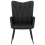 Silla de relajación con reposapiés tela negra de , Sillones - Ref: Foro24-327562, Precio: 108,99 €, Descuento: %