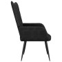 Silla de relajación con reposapiés tela negra de , Sillones - Ref: Foro24-327562, Precio: 108,99 €, Descuento: %