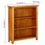 vidaX Estantería de 3 niveles de madera maciza de roble 70x22,5x82 cm de vidaXL, Librerías y estanterías - Ref: Foro24-244468...