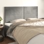 Headboards 4 units of light gray velvet 100x5x78/88 cm by , Headboards and footboards - Ref: Foro24-3116258, Price: 109,42 €,...