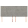 Headboards 4 units of light gray velvet 100x5x78/88 cm by , Headboards and footboards - Ref: Foro24-3116258, Price: 109,42 €,...