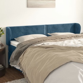 Dark blue velvet headboard 183x23x78/88 cm by , Headboards and footboards - Ref: Foro24-3117068, Price: 74,99 €, Discount: %