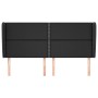 Headboard with ears black synthetic leather 183x23x118/128cm by , Headboards and footboards - Ref: Foro24-3117918, Price: 120...