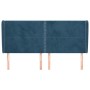 Headboard with dark blue velvet ears 183x23x118/128 cm by , Headboards and footboards - Ref: Foro24-3117880, Price: 144,99 €,...