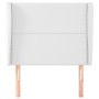 Headboard with white synthetic leather ears 83x23x118/128 cm by , Headboards and footboards - Ref: Foro24-3117889, Price: 81,...