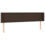 Brown synthetic leather headboard 203x16x78/88 cm by , Headboards and footboards - Ref: Foro24-3118599, Price: 69,26 €, Disco...