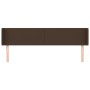 Brown synthetic leather headboard 203x16x78/88 cm by , Headboards and footboards - Ref: Foro24-3118599, Price: 69,26 €, Disco...