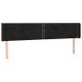 Black velvet headboard 203x16x78/88 cm by , Headboards and footboards - Ref: Foro24-3118696, Price: 69,31 €, Discount: %