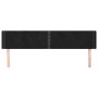 Black velvet headboard 203x16x78/88 cm by , Headboards and footboards - Ref: Foro24-3118696, Price: 69,31 €, Discount: %