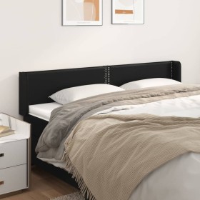 Black synthetic leather headboard 183x16x78/88 cm by , Headboards and footboards - Ref: Foro24-3118730, Price: 63,88 €, Disco...