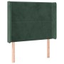 Headboard with dark green velvet ears 103x16x118/128cm by , Headboards and footboards - Ref: Foro24-3119485, Price: 69,82 €, ...