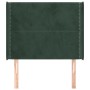 Headboard with dark green velvet ears 103x16x118/128cm by , Headboards and footboards - Ref: Foro24-3119485, Price: 69,82 €, ...