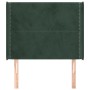 Headboard with dark green velvet ears 93x16x118/128 cm by , Headboards and footboards - Ref: Foro24-3119479, Price: 82,23 €, ...