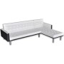 L-förmiges Schlafsofa Kunstleder weiß von vidaXL, Sofas - Ref: Foro24-244329, Preis: 413,34 €, Rabatt: %