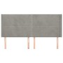 Headboard with light gray velvet ears 183x16x118/128 cm by , Headboards and footboards - Ref: Foro24-3119500, Price: 136,45 €...