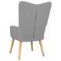 Sillón relax con taburete tela gris claro de , Sillones - Ref: Foro24-327534, Precio: 124,78 €, Descuento: %