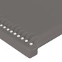 Cabecero con LED cuero sintético gris 160x5x78/88 cm de , Cabeceros y pies de cama - Ref: Foro24-3121572, Precio: 61,41 €, De...