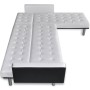 Sofá cama en forma de L cuero sintético blanco de vidaXL, Sofás - Ref: Foro24-244329, Precio: 413,34 €, Descuento: %