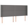 Cabecero con LED cuero sintético gris 163x16x118/128cm de , Cabeceros y pies de cama - Ref: Foro24-3124008, Precio: 126,01 €,...