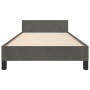 Estructura de cama con cabecero terciopelo gris oscuro 90x200cm de , Camas y somieres - Ref: Foro24-3125673, Precio: 152,52 €...