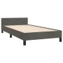 Estructura de cama con cabecero terciopelo gris oscuro 90x190cm de , Camas y somieres - Ref: Foro24-3125667, Precio: 139,85 €...