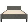 Estructura de cama con cabecero terciopelo gris oscuro 90x190cm de , Camas y somieres - Ref: Foro24-3125667, Precio: 139,85 €...