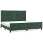 Estructura cama con cabecero terciopelo verde oscuro 200x200 cm de , Camas y somieres - Ref: Foro24-3125717, Precio: 272,99 €...