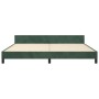 Dark green velvet bed frame with headboard 200x200 cm by , Beds and slatted bases - Ref: Foro24-3125717, Price: 253,99 €, Dis...