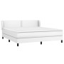 Cama box spring con colchón cuero sintético blanco 160x200 cm de , Camas y somieres - Ref: Foro24-3127260, Precio: 481,81 €, ...