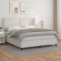 Cama box spring con colchón cuero sintético blanco 180x200 cm de , Camas y somieres - Ref: Foro24-3128986, Precio: 639,27 €, ...