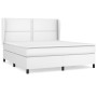 Cama box spring con colchón cuero sintético blanco 180x200 cm de , Camas y somieres - Ref: Foro24-3128986, Precio: 639,27 €, ...