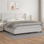 Cama box spring con colchón cuero sintético blanco 200x200 cm de , Camas y somieres - Ref: Foro24-3128992, Precio: 726,46 €, ...