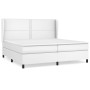 Cama box spring con colchón cuero sintético blanco 200x200 cm de , Camas y somieres - Ref: Foro24-3128992, Precio: 726,46 €, ...