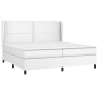 Cama box spring con colchón cuero sintético blanco 200x200 cm de , Camas y somieres - Ref: Foro24-3128992, Precio: 726,46 €, ...