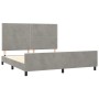 Estructura de cama con cabecero terciopelo gris claro 180x200cm de , Camas y somieres - Ref: Foro24-3125708, Precio: 251,18 €...