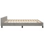 Bed frame with light gray velvet headboard 180x200cm by , Beds and slatted bases - Ref: Foro24-3125708, Price: 251,14 €, Disc...