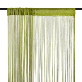 Fringe curtains 2 pieces 140x250 cm green by vidaXL, Curtains and curtains - Ref: Foro24-132413, Price: 22,99 €, Discount: %