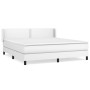 Cama box spring con colchón cuero sintético blanco 160x200 cm de , Camas y somieres - Ref: Foro24-3130728, Precio: 505,15 €, ...