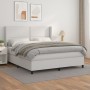 Cama box spring con colchón cuero sintético blanco 160x200 cm de , Camas y somieres - Ref: Foro24-3132448, Precio: 558,14 €, ...