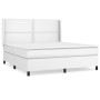 Cama box spring con colchón cuero sintético blanco 160x200 cm de , Camas y somieres - Ref: Foro24-3132448, Precio: 558,14 €, ...