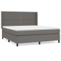 Box spring bed with gray synthetic leather mattress 180x200 cm by , Beds and slatted bases - Ref: Foro24-3132457, Price: 670,...