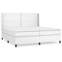 Cama box spring con colchón cuero sintético blanco 200x200 cm de , Camas y somieres - Ref: Foro24-3132460, Precio: 732,99 €, ...