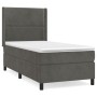 Box spring bed with dark gray velvet mattress 90x190 cm by , Beds and slatted bases - Ref: Foro24-3132592, Price: 356,25 €, D...